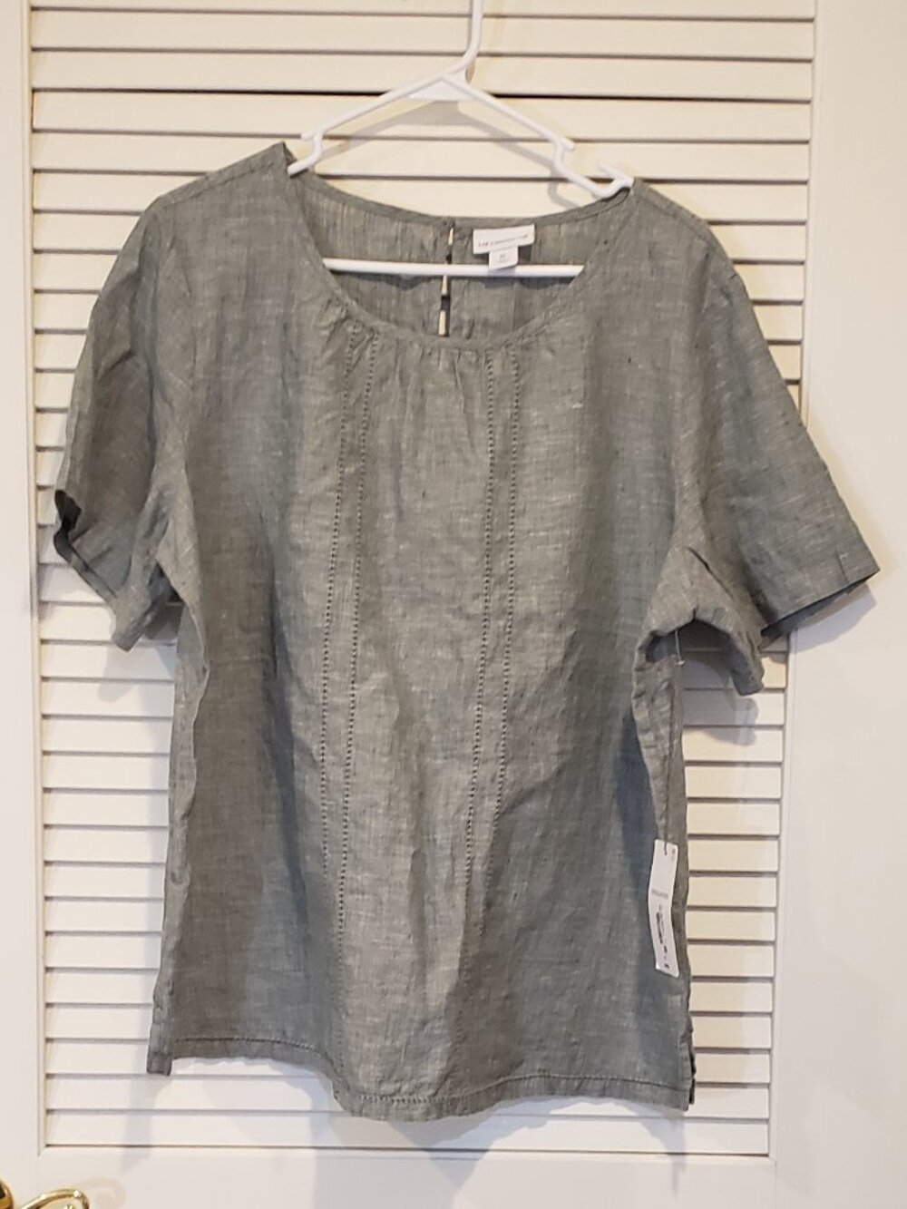 Liz Claiborne Women's heathered sage green Linen/Cotton Blend Size XL NWT